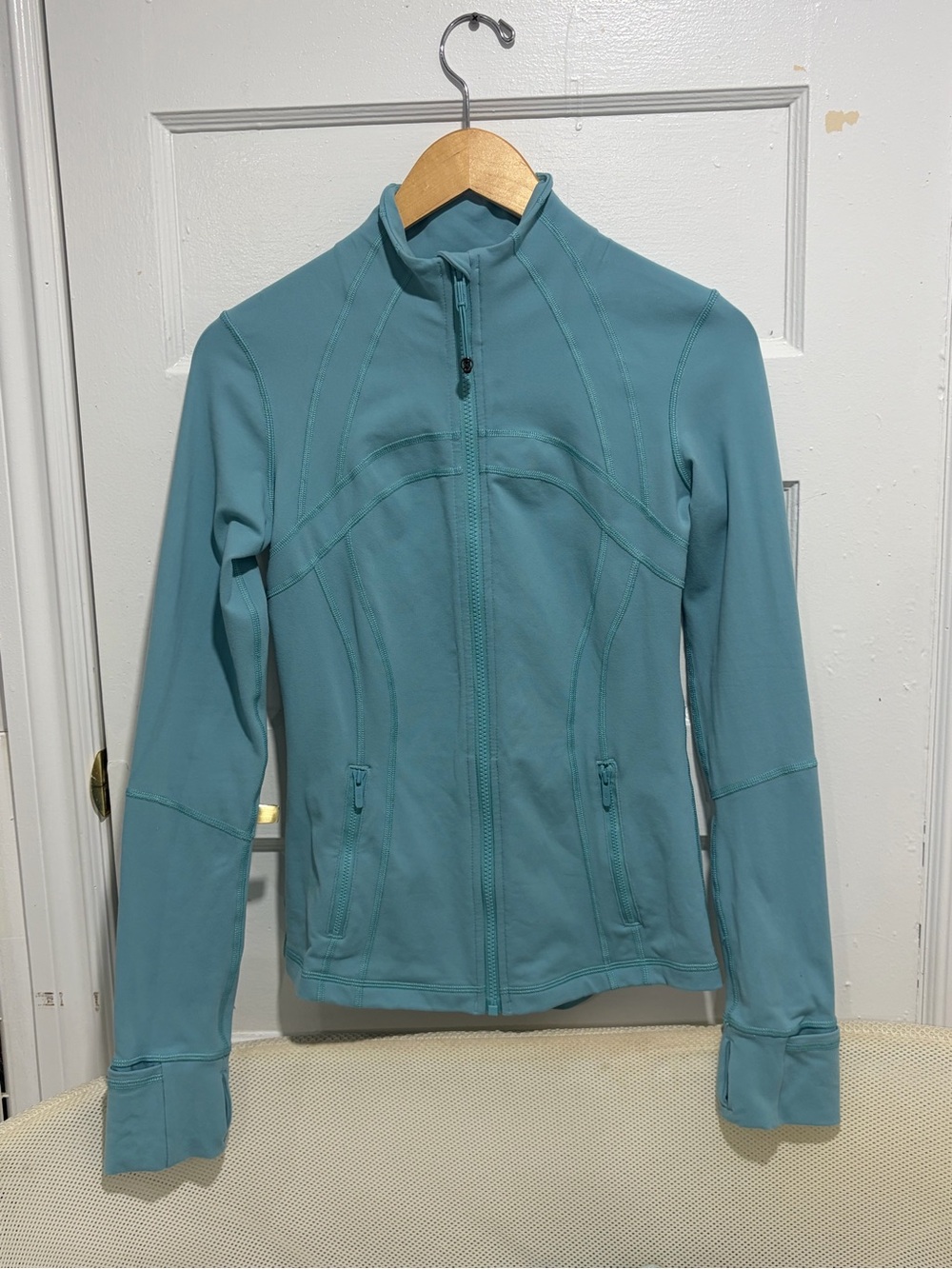 lululemon Define Jacket Luon Teal Blue Full Zip Thumbholes